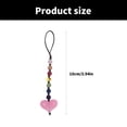 thumbnail image 3 of Bottone Colorful Heart Bead Keychain Multifuntional Phone Pendant Bag Charm Colorful Phone Strap Suitable for Travel and Parties, 3 of 7