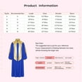 thumbnail image 7 of iiniim  Kids Girls Graduation Gown Color Block Stand Collar Long Sleeve Zipper Robe Dress Red 8, 7 of 7