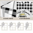 thumbnail image 5 of Summer Lemon Swag Curtains for Kitchen/Bedroom/Living Room, Watercolor Truck Black Plaid Checkered Scalloped Curtains 63 Inch Long, Window Swag Topper Curtains Valances 2 Panels Set 36"x63", 5 of 8