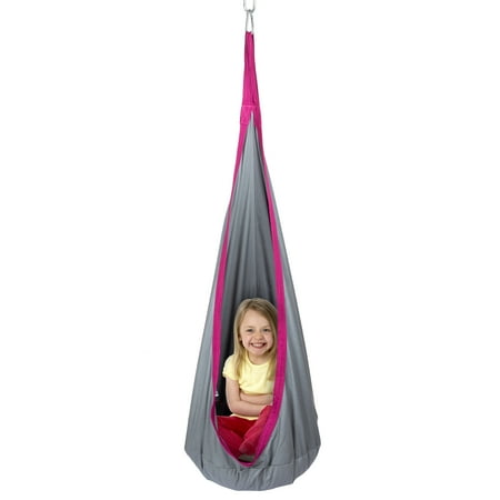 Hey Play Hanging Swing Seat For Children Sturdy Padded Cocoon Chair Kids Hammock Pod