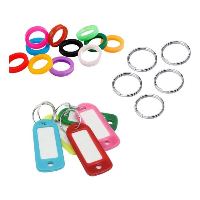 Jgo De Identificadores De Llaves Y Argollas 30 Pzas Colores