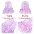 thumbnail image 4 of Vestidos únicos para perros para perritas pequeñas, diseño elegante y cómodo, vestido para mascotas para fiestas y uso diario, 2 piezas en rosa y púrpura, tamaño M, 4 of 7