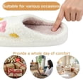thumbnail image 6 of BERANMEY Cute Flower Print Slippers for Women Soft Plush Comfy Warm Slip-On Couple Womens Slippers Indoor Fluffy House Slippers for Womens Non-slip Fuzzy Flat Slides, 6 of 8