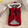 thumbnail image 3 of Topumt Dog Cat Stripe Sweater with Hoodie for Christmas Sweatshirt Winter Pet Clothes Xmas Puppy Outfits, 3 of 7