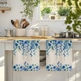 thumbnail image 4 of Spring Blue Floral Kitchen Towels Set of 4, Farmhouse Weeping Floral Leaves Burlap Absorbent Dish Towels for Kitchen, Microfiber Hand Towel, Quick Drying Tea Towel for Cleaning Decorative Dishcloths, 4 of 7
