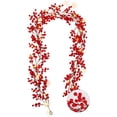 thumbnail image 1 of RECUTMS Guirlande de Noël aux Baies Rouges avec Lumière, Guirlande de Baies Rouges Artificielles Flexibles de 6 Pieds pour Décoration de Cheminée Intérieure Extérieure pour Décoration de Vacances d'Hiver Nouvel An (Baies Rouges 2), 1 of 7