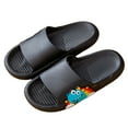 thumbnail image 4 of adviicd Kids Slippers Summer Kids Cloud Slides Girls & Boys Flip Flops Slip On Beach Sandals Youth Pool Shower Shoes Summer Slippers (Black,2.5), 4 of 7