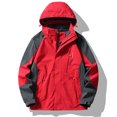 thumbnail image 2 of Christmas Clearance! Ohufall Women's Windbreaker Trench Coat Outdoor Single-layer Sprinker Suit Casual Lapel Zipper Loose Soft Top Hooded Coat Clearance, 2 of 4