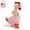 Pink, variant on Tri Color Rooster Dog Toy with Squeaky Sound, Knotted Teeth Cleaning Chew Toy for Large Dogs Puppies and Cats