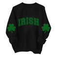 thumbnail image 5 of ☘ HCURIBAD Saint Patricks Day Outfit Women, St Day Print Sweatshirts Women Long Sleeve Crewneck Funny St. Outfit Oversized Irish Tops, Saint Patricks Day Shirt Black L, 5 of 5