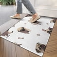 thumbnail image 4 of Pug and Footprint Door Rugs,Washable Non Slip Door Mats Indoor,Decorative Door Mats,Entry Mat Indoor for Entrance,Bedroom,Kitchen,Bathroom,17"x30", 4 of 6