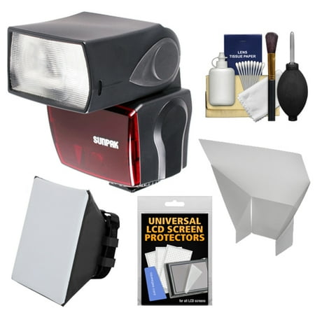 Sunpak PF30X / DigiFlash 2800 iTTL Electronic Flash Unit with Soft Box + Reflector + Accessory Kit for Nikon D3200, D3300, D5200, D5300, D7000, D7100, D610, D800, D4s Digital SLR Cameras