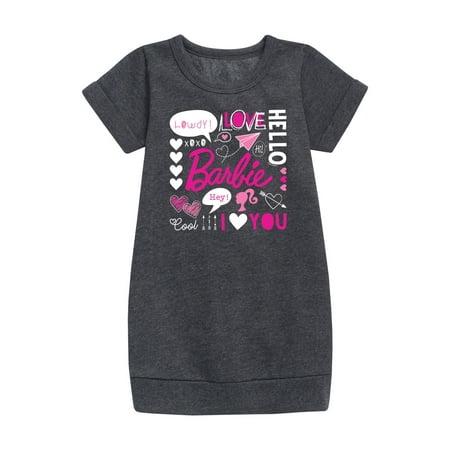 

Barbie - Valentine s Collage - Toddler And Youth Girls Fleece Dress