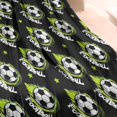 thumbnail image 3 of Black Soccer Balls with Green Elements Pattern Blanket,Comfortable Soft Flannel Throw Blanket,All Season,Warm Lightweight Blankets for Sofa Bed Couch Living Room Chair,30"x40", 3 of 4