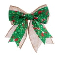 thumbnail image 2 of PiGOGI Christmas Decorations Large Decorative Ribbon Bows with Printed Patterns for Tree Wreath Gift Box Decor, 2 of 8