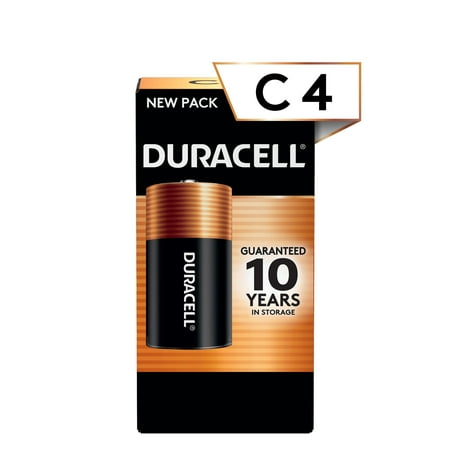 Duracell Coppertop C Alkaline Batteries 4/PK