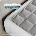 thumbnail image 4 of Bare Home 30 lbs Weighted Blanket for Adults - 80" x 87" - 210tc Twill Cotton, Light Gray, 4 of 10