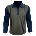 thumbnail image 4 of FYDUU Mens Polo Shirts Men's Long Sleeve Shirts Fashion Casual Button Down Collar Shirt Color Block Stylish Tops Fall Winter Daily Wear Soft Stretch Tshirts, 4 of 8