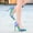 Blue, variant on XIAQUJ Fashion Single Shoes Women Personalized Calico Pointed Thin Heels Large High Heels Sandals for Women 2024 Green 8