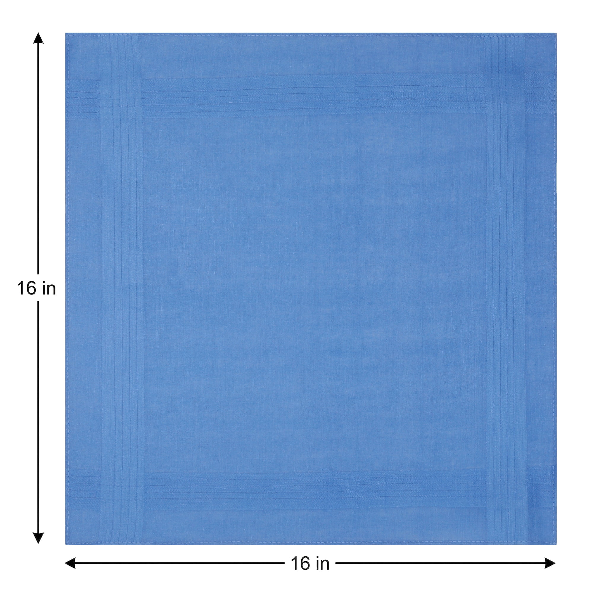 Unique Bargains 12Pcs Washable Reusable Cloth Napkins Blue Gray 16x16inch