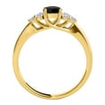 thumbnail image 4 of AoneJewelry 1.50 Carat 10K Yellow Gold Black & White Diamond Seven Stone Engagement Ring, 4 of 5