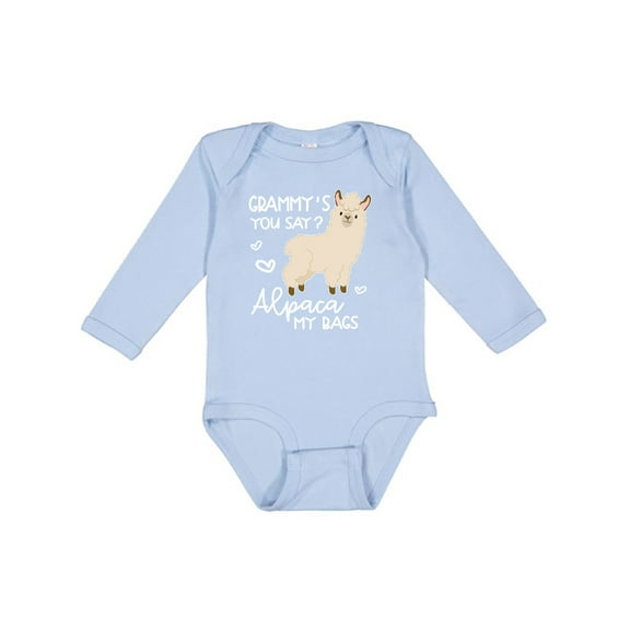 Inktastic Grammy's You Say Alpaca My Bags Boys or Girls Long Sleeve Baby Bodysuit