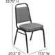 thumbnail image 2 of Songqin Trapezoidal Back Fabric Upholstered Stackable Banquet Chair, Multipurpose Stacking Chair with Padded Seat and Back, Gray/Silver, 2 of 16