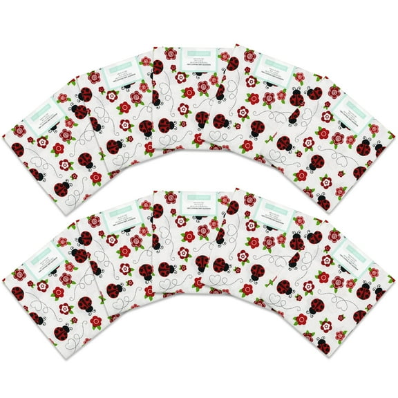 Fabric Editions 18" x 21" 100% Cotton Ladybug Precut Sewing & Craft Fabric, Multicolor 10 Pieces