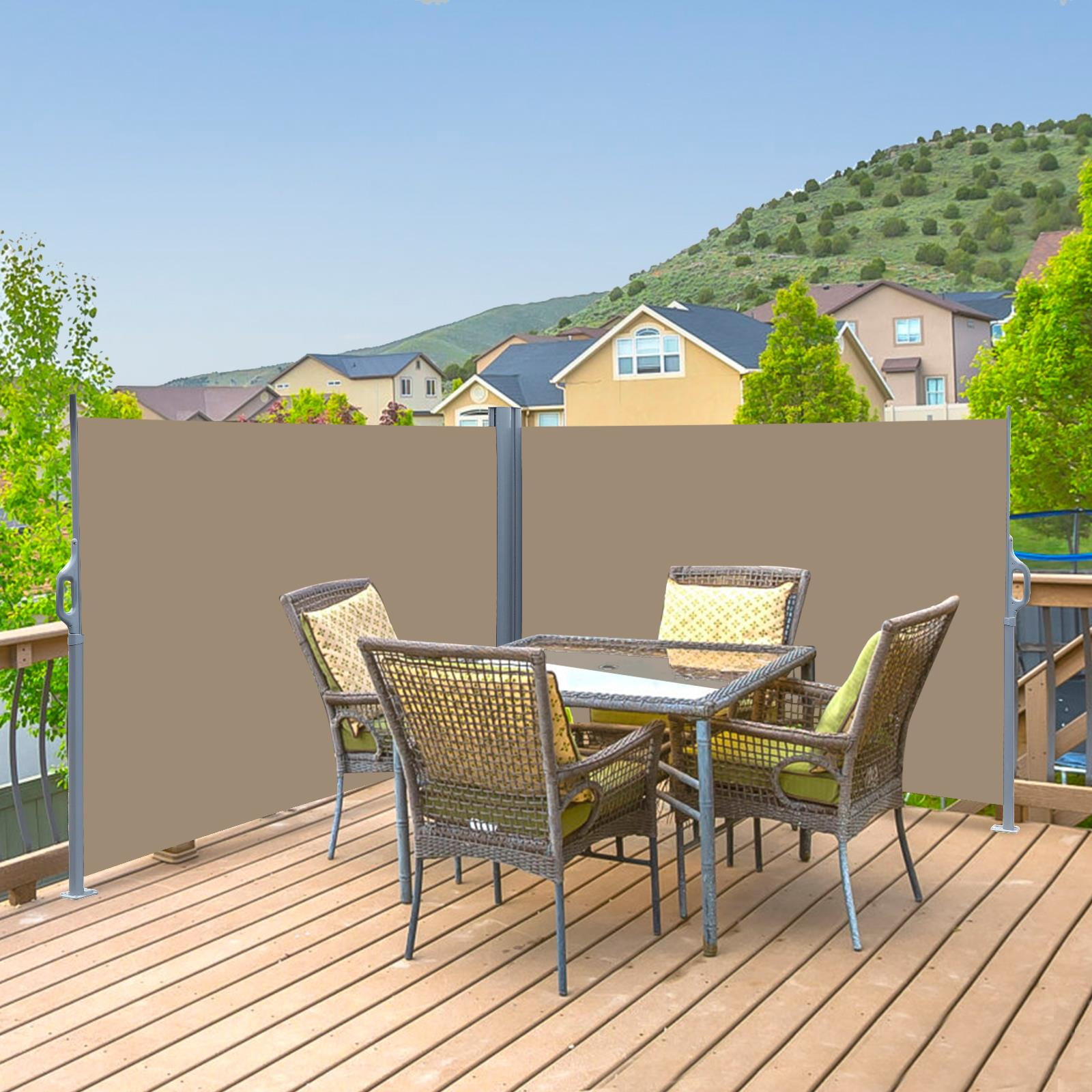 Ktaxon 236" x 71" Retractable Side Awning, Double Patio Screen