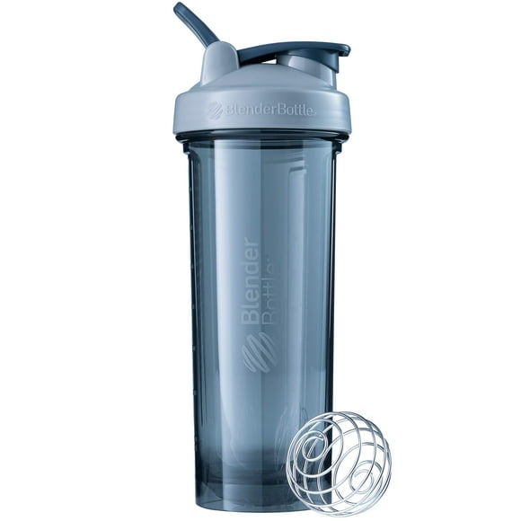 BlenderBottle Bouteille Shaker Pro Series Parfaite pour Shakes Protéinés et Pré-Entraînement 32 Onces Gris Galet