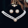 thumbnail image 2 of Collar de perlas elegante Retro estilo Hepburn elegante estilo francés cadena corta de clavícula accesorios simples de verano para mujer, 2 of 6