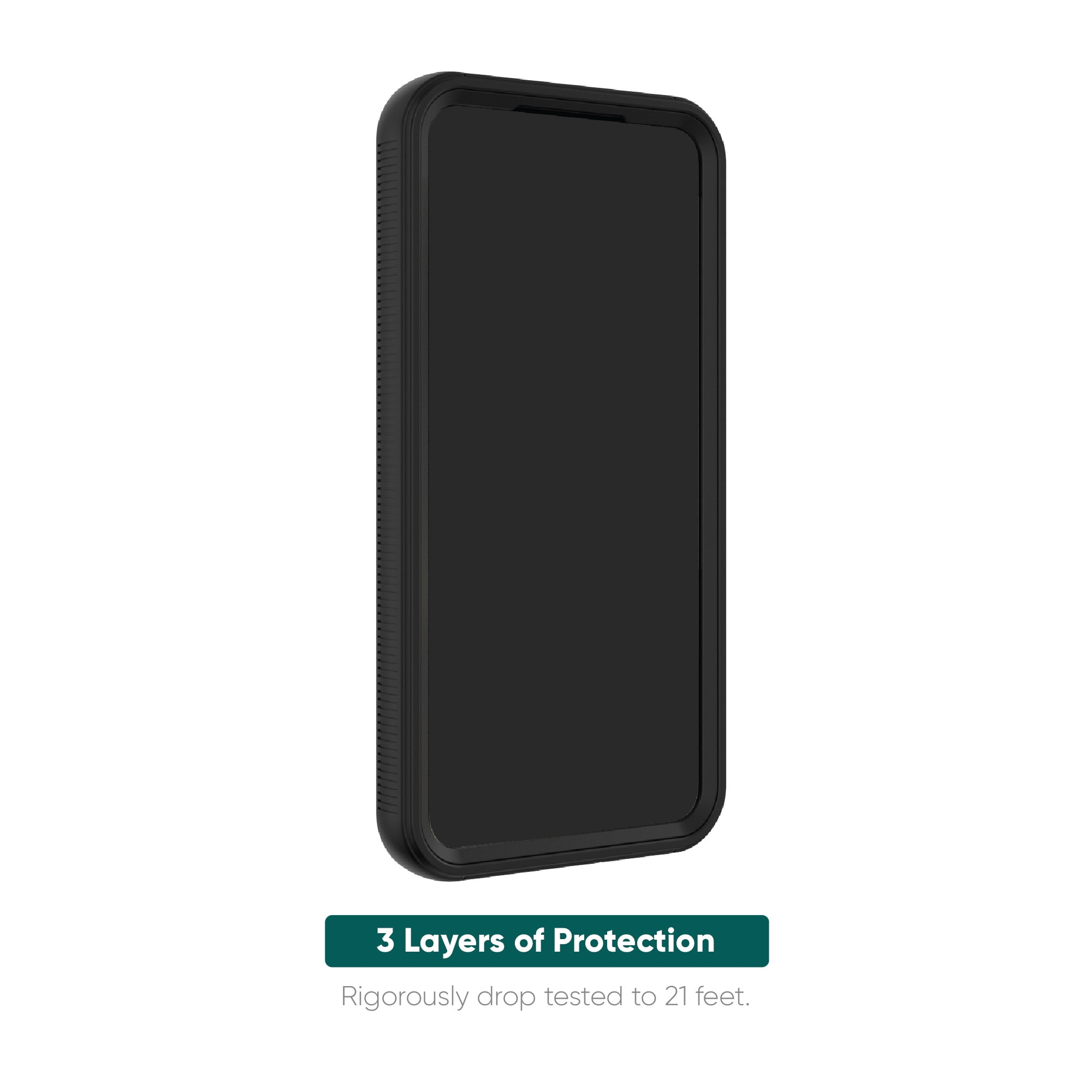 onn. Rugged Phone Case with Holster for Samsung Galaxy S24 5G - Black