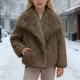 thumbnail image 2 of MEZZALL Coats Girls Elegant Shawl Collar Winter Jacket Outerwear Soft Coats Kids Comfort Long Sleeve Tops, 2 of 4