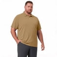 thumbnail image 4 of Big and Tall Polo Shirts for Men – Casual Short Sleeve Polo Stretch Jersey with Tonal Buttons – Sizes XLT-8XLT Camel XL, 4 of 6