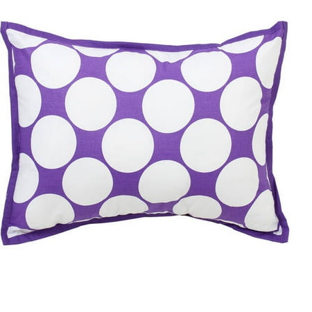 Bacati - MixNMatch Decorative Pillow 12 x 16 inches with removable 100% Cotton cover and polyfilled pillow insert, Purple