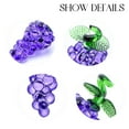thumbnail image 5 of Estatuilla de uva morada de vidrio hecha a mano, coleccionable, adorno de fruta de cristal, decoración artística, miniatura de uva de vidrio para el hogar y la Oficina, 5 of 5
