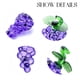 thumbnail image 5 of Estatuilla de uva morada de vidrio hecha a mano, coleccionable, adorno de fruta de cristal, decoración artística, miniatura de uva de vidrio para el hogar y la Oficina, 5 of 5