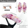 thumbnail image 6 of HELLHERO Marble Star Print Office Chair Cover Set, Computer Chair Cover with Armrest Covers, Breathable Office Cushion Backrest Covers for Rotating Chairs, Pink, 6 of 6
