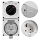 thumbnail image 1 of Socador de pared de PVC, enchufe de pared IP66 IP66, Oficina de Restaurantes Hogar/School/Office Para Casa, 1 of 7