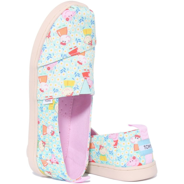 Toms Alpargata Kid's Peppa Pig Print Canvas Slip On Trainers In
