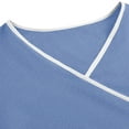 thumbnail image 5 of Women's V-Neck Tunic Top Shirt Blouse for Nurses Uniform Clinic Carer Protective Clothing Casual Work Office Medical Professional Essential | Sopatenor,Light Blue XL, 5 of 7