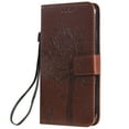 thumbnail image 3 of iPhone 11 Case 6.1" Case, Allytech Slim Shell PU Leather Folio Kickstand Wallet Case with Cards Holder Pocket Lanyard Anti-Scratch Shockproof Bumper Cover Case for Apple iPhone 11 6.1",Brown, 3 of 9