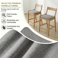 thumbnail image 5 of Dayalane Modern Farmhouse Bar Stools Set of 4, 26”Counter Height Bar Stools with Slatted Back, Chenille Upholstered & Solid Wood Legs Barstools for Kitchen Island Dining Rooms and Home Bars, Gray, 5 of 11