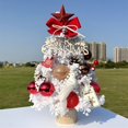 thumbnail image 3 of Small Flocked Christmas Tree with Lights Tabletop Artificial Pre-lit Xmas Tree, 3 of 6