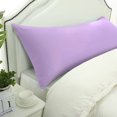 thumbnail image 2 of Housse de Coussin de Corps en Microfibre Longue Violette 20"x48 Pouces, 2 of 7