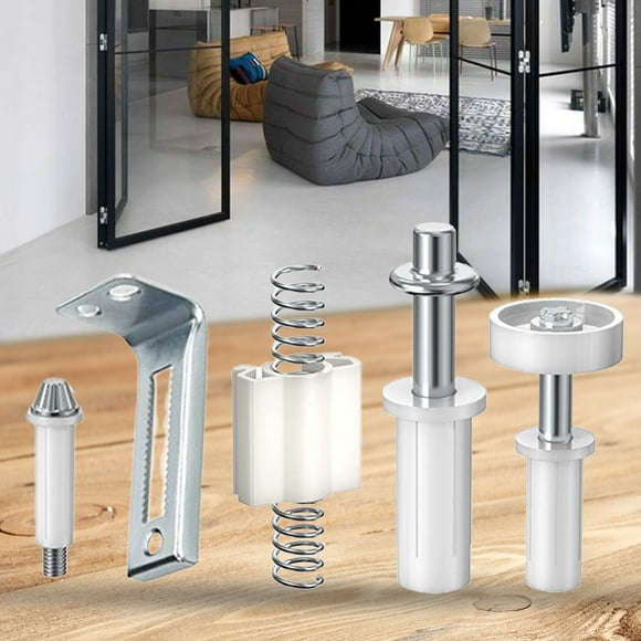 Peggybuy 16PCS Bifold Door Hardware Durable Bi-fold Closet Door Hardware Replacement Part
