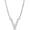 Silver, variant on Initial Letter V Necklace, Moissanite, 925 Sterling Silver, Yellow Gold Vermeil