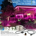 thumbnail image 2 of West Ivory 10ft Pink LED Rope Lights, Connectable Outdoor Permanent Waterproof Accent Exterior Lighting, Transparent PVC Case, ETL Certified, Holiday, Backyard Patio, Home Garden, Decorative, 2 of 9
