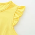 thumbnail image 5 of Toddler Girl Clothes 3t Cartoon Print Crop Tops and Shorts Set Fashion Crew Neck Summer Outfits Short Set Yellow,7Y, 5 of 5
