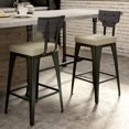 thumbnail image 3 of Amisco Rally 30 In. Bar Stool - Beige Fabric / Dark Grey Metal / Dark Grey Wood, 3 of 4